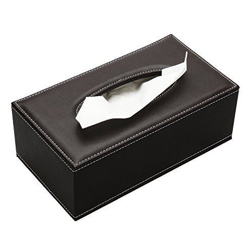 KINGFOM™ Rectangular Leather Tissue box Holder for Home... - Auto & Moto en promo à 10.08€