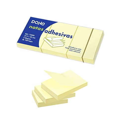 DOHE -Block mit Wieder abziehbaren Haftnotizen. 3 Blocks á... - Fournitures Bureau en promo à 0.94€
