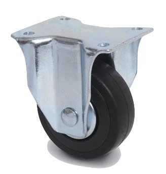 Roulette fixe diamètre 50 mm caoutchouc noir - 40 Kg - Bricolage & Outils Amazon France à 2.87€