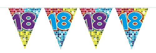 Folat - 18th Birthday Mini Blocks Garland - 6 meters... - Fournitures Bureau Amazon Royaume-Uni à 5.37€