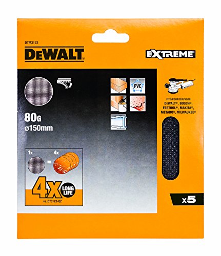 DeWalt, DTM3123, QZ, Hoja de Lija de Malla 80G 150mm - Bricolage & Outils Amazon Italie à 5.70€