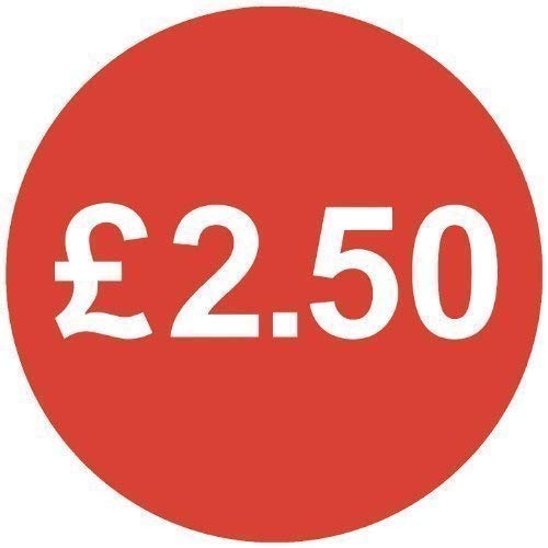 Audioprint Ltd Small Red 13mm £2.50 Price Stickers - 100... - Fournitures Bureau en promo à 1.19€