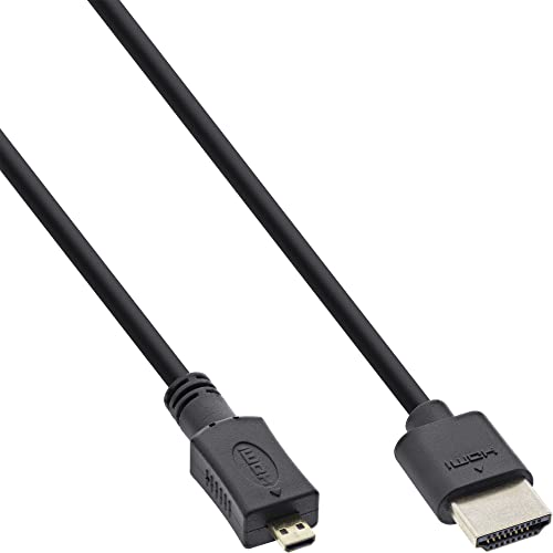 InLine 4K (UHD) Micro Superslim HDMI Kabel A an D, schwarz... - High-Tech & Électronique Amazon Espagne à 8.03€