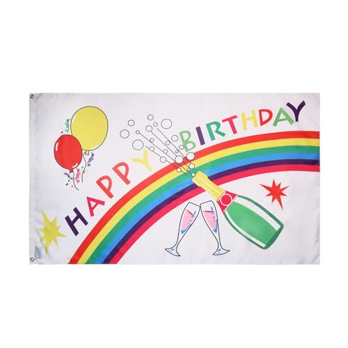AZ FLAG - Happy Birthday Bottle Flag - 3x5 Ft - 100D... - Baby & Nursery Amazon UK à 5.47€