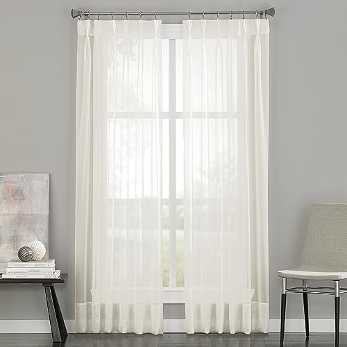 Curtainworks Soho Voile Sheer Rideaux Panneau de Rideau... - Maison & Cuisine Amazon France à 9.72€