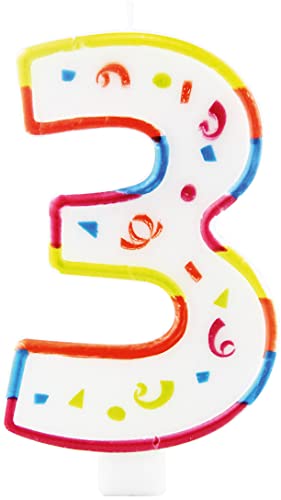 Folat - Bougie XL 3 Ans avec Support Multicolore en promo à 7,26€ (-51%) sur Amazon FR