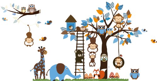 Bosque de monos de animal de la selva, la ardilla y el... - Jouets & Jeux en promo à 14.37€