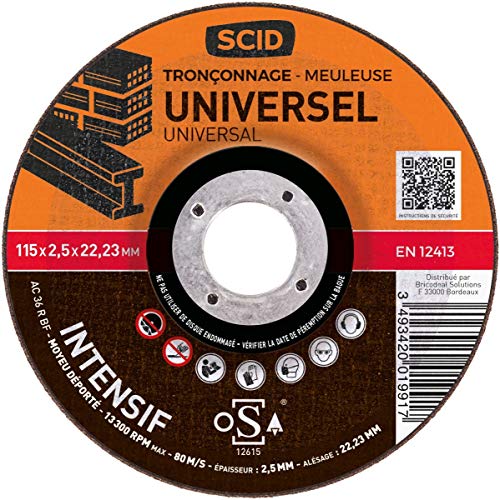 Disque abrasif universel SCID - Diamètre 125 mm - Bricolage & Outils Amazon France à 3.99€