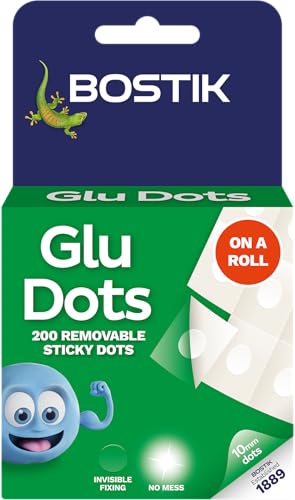 Bostik Glu Dots on a Roll Clear - 200 Dots Pack - Removable... - Amazon Royaume-Uni à 1.99€