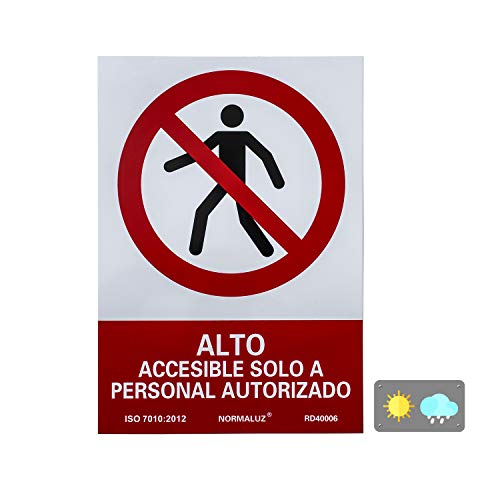 SEÑAL PVC PROHIBIDO PASO PERSONAL NO AUTORIZ 21X30 - Auto & Moto Amazon Espagne à 3.58€
