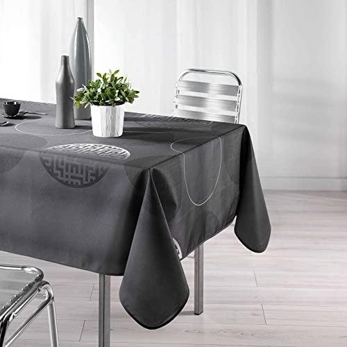 L'Harmonie du Decor 1721368 Nappe Imprime Kosmo Anthracite... - Auto & Moto en promo à 7.00€