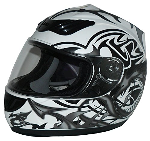Casco de moto azul H510-11-WG gris blanco Diseño dragón - M - Auto & Motorcycle Amazon Spain à 45.09€