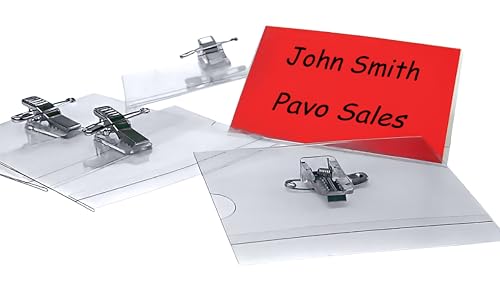 PAVO Premium 57 x 91 mm Combi Clip Visitor Name Badge (Pack... - Beauté & Parfums en promo à 3.88€