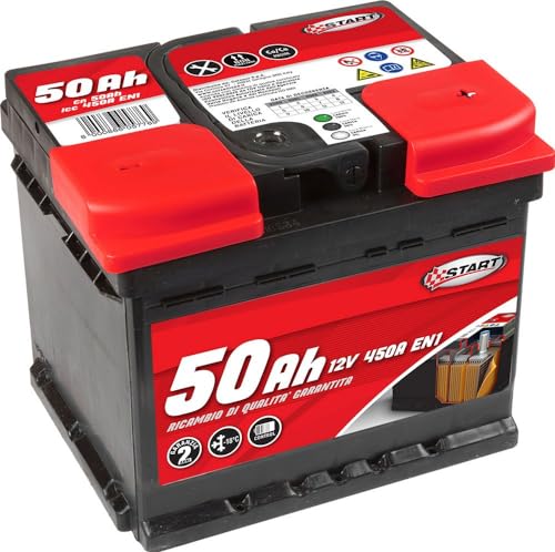 Start Autobatterie 50AH 12V 450A Pluspol rechts Casetta L1 - Deal Amazon à 46.25€
