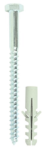 TIMco 0660CSCNP Coach Screw and Nylon Plugs 6 x 60 - Zinc... - Nouvelle promo Amazon à 1.80€