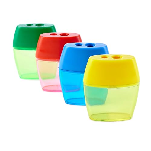 Pencil Sharpener 2 Hole W/Receptacl - Fournitures Bureau Amazon Royaume-Uni à 4.04€