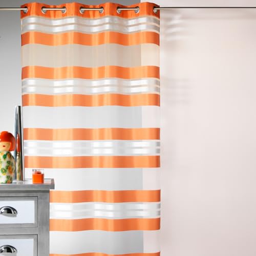 Homemaison - Visillo con Rayas horizontales e Hilos... - Bricolage & Outils Amazon Espagne à 18.52€