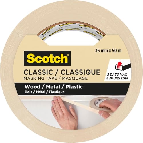 Scotch Ruban de Masquage de Peinture Classic, 36 mm x 50 m... en promo à 5,99€ (-52%) sur Amazon FR