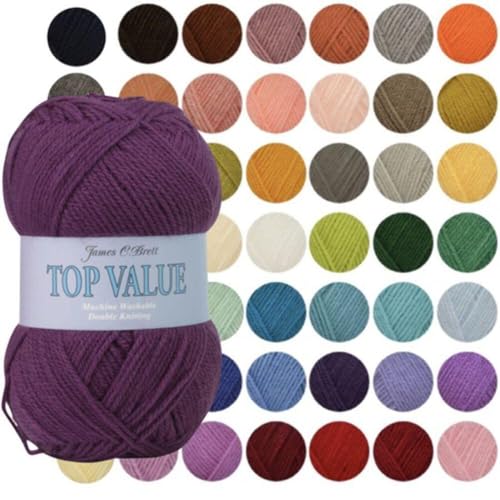 James C. Brett - DK Pink Yarn - 100g - Amazon Royaume-Uni à 2.12€