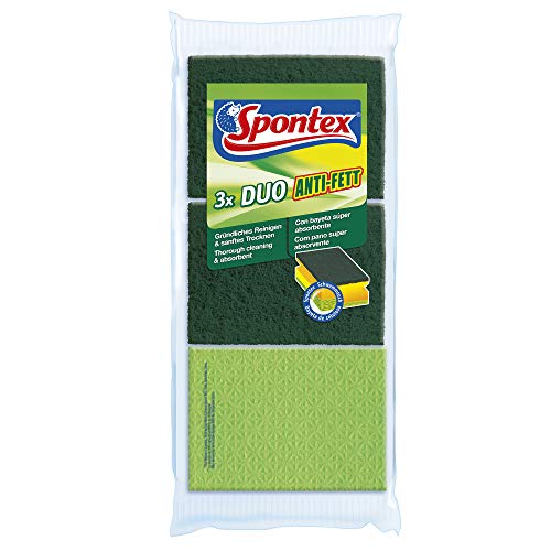 Spontex DUO Anti-Grease Cleaning Sponge for Pots with... - Maison & Cuisine Amazon Royaume-Uni à 4.19€