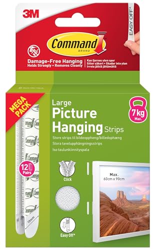 Command Picture & Frame Hanging Strips Value Pack, Large... - Maison & Cuisine Amazon Royaume-Uni à 7.00€