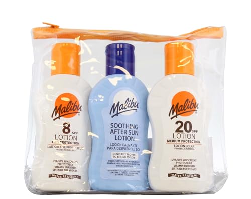 Malibu Sun Travel Essentials with SPF 10 & 15 Sun Cream... - Beauté & Parfums en promo à 8.49€
