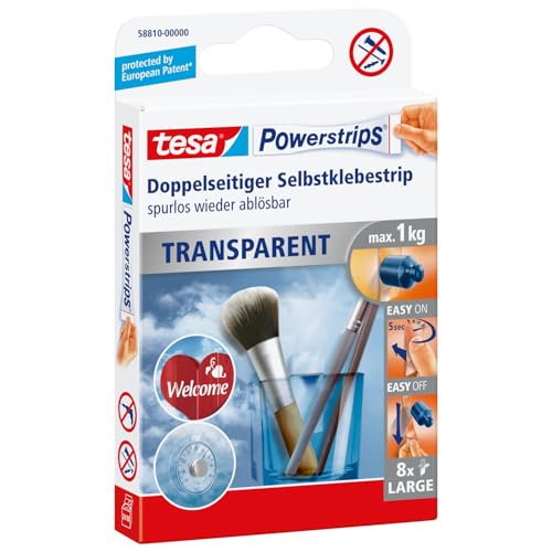 tesa Powerstrips transparent Deko - doppelseitige... - Maison & Cuisine Amazon Allemagne à 2.56€