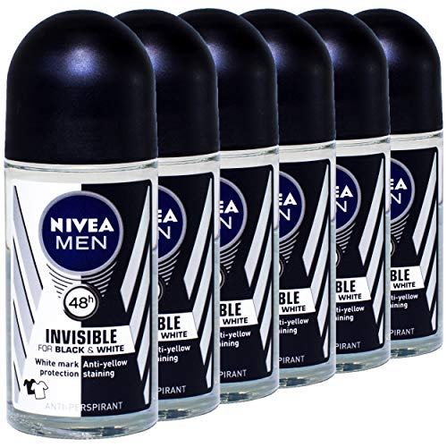 Nivea MEN Invisible for Black & White Roll On Lot de 6... - Beauté & Parfums en promo à 24.96€