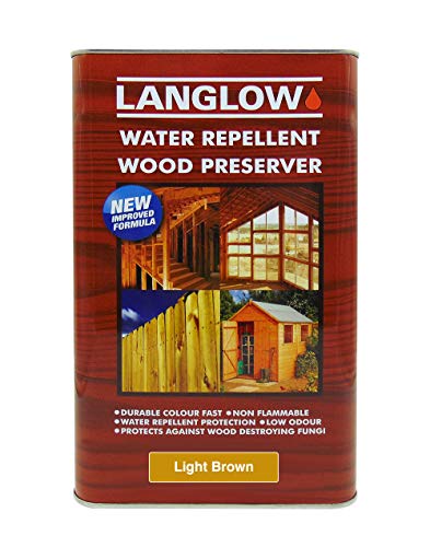 Langlow Wood Preserver Light Brown 5L - Deep Penetrating... - Maison & Cuisine Amazon Royaume-Uni à 28.00€