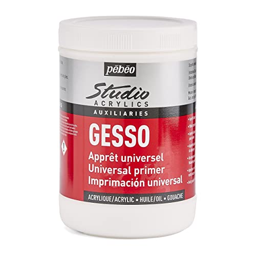 PEBEO 524122 Studio Acrylics 1 Litre Gesso, White, 1 l... - Home & Kitchen Amazon UK à 11.50€