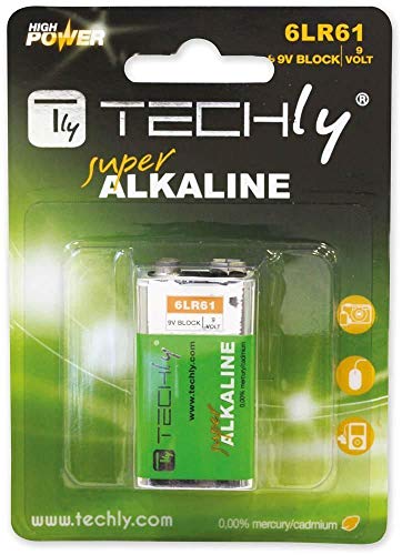 Techly Blister 1 Batterie High Power Alkaline 6LR61 9 V... - Sports & Fitness Amazon Germany à 6.67€