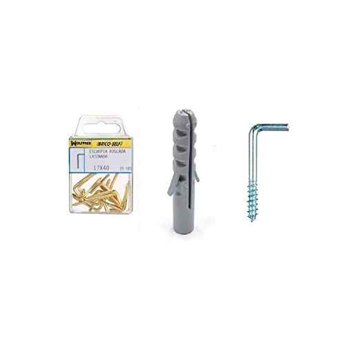 WOLFPACK Brico-Self 4er Dübel und Winkelschrauben, 17 x 40... - Amazon Allemagne à 4.88€
