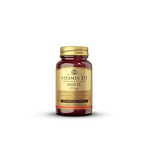 Solgar Vitamin D3 1000 IU (25 µg) Chewable Tablets - Pack... - Tech & Electronics Amazon UK à 4.20€