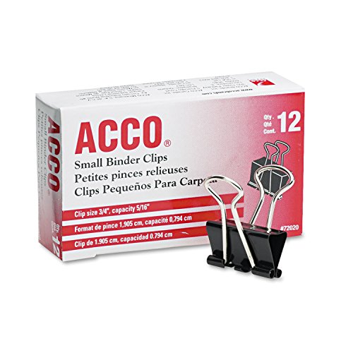 Mead ACCO Binder Clips 12/Pkg-.75" - Fournitures Bureau Amazon Allemagne à 9.62€