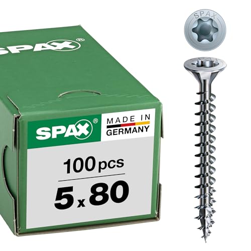 SPAX Universalschraube, 5,0 x 80 mm, 100 Stück, T-STAR... - DIY & Tools Amazon Germany à 9.24€