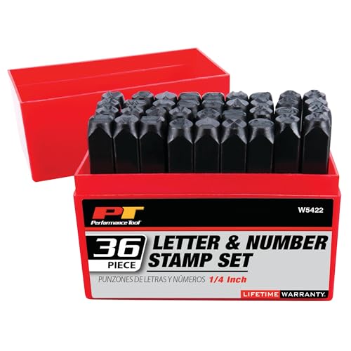 PERFORMANCE TOOL W5422 1/4" Steel Letter/Number Stamp - Bricolage & Outils Amazon Royaume-Uni à 4.41€