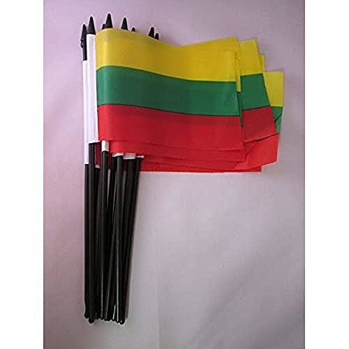 PACCO 10 BANDIERE LITUANIA 15x10cm con asta nera - BANDIERA... - Maison & Cuisine Amazon Italie à 14.95€