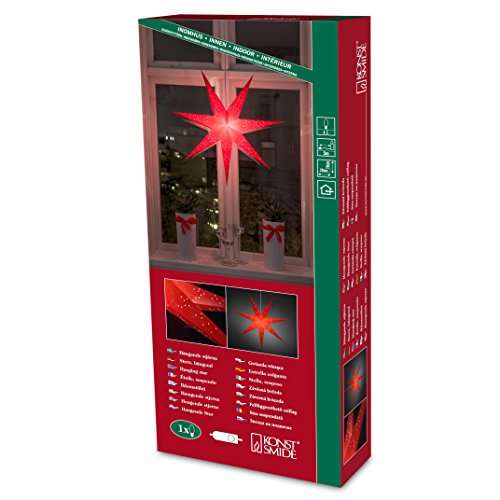 Konstsmide 2982-550 - Lampada a stella di carta rossa, con... - Maison & Cuisine en promo à 8.97€