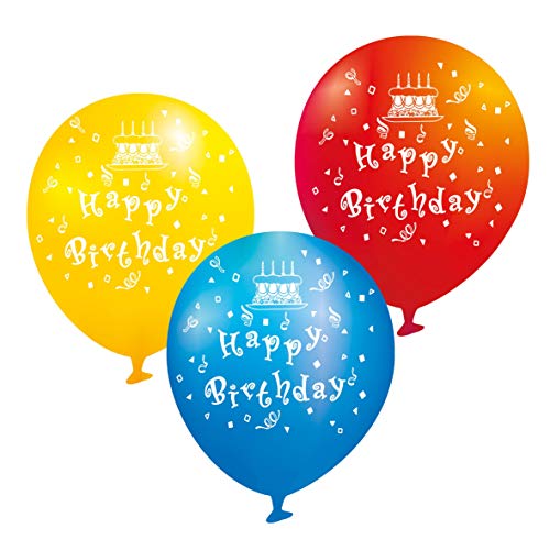 Amscan - 450011-6 Ballons Latex Happy Birthday - 70 cm/8'' - Loisirs Créatifs Amazon France à 2.99€