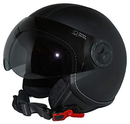 protectWEAR Jethelm Motorradhelm H730-Leder mit schwarzen... - Nouvelle promo Amazon à 32.43€