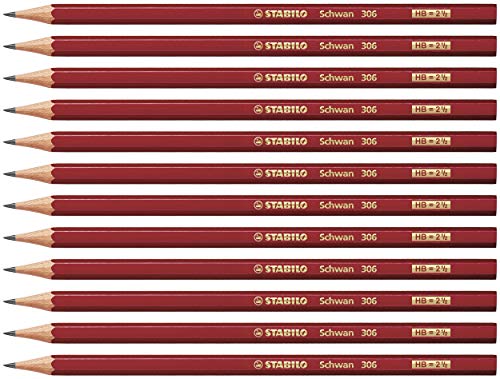 STABILO - Lápiz - Schwan rojo - Pack de 12 -Dureza HB - Amazon Espagne à 3.36€