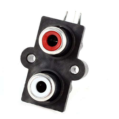 sourcing map Rosso Bianco 2 x RCA femmina PCB Jack Video AV... - High-Tech & Électronique en promo à 1.99€