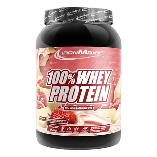 IronMaxx 100% Whey Protein Pulver 900g - Strawberry White... - Sports & Fitness en promo à 29.90€