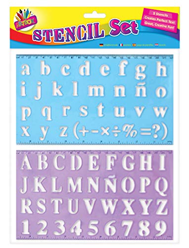 Art Box Ensemble Pochoir lettres de l'alphabet - Loisirs Créatifs en promo à 2.74€
