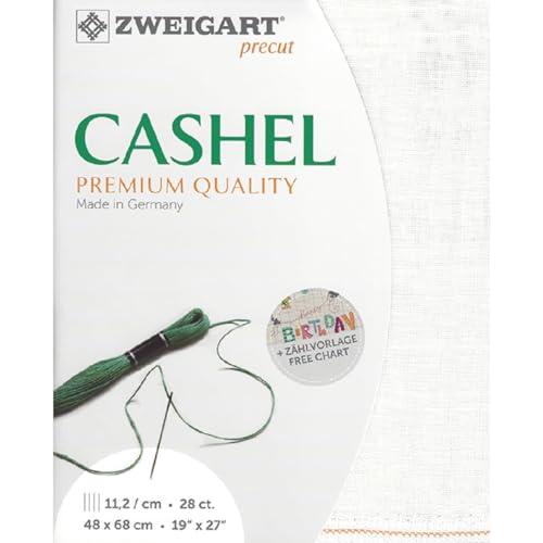 Zweigart 28 hilos de lino Cashel blanco envejecido 50 x 70... - Amazon Espagne à 14.48€