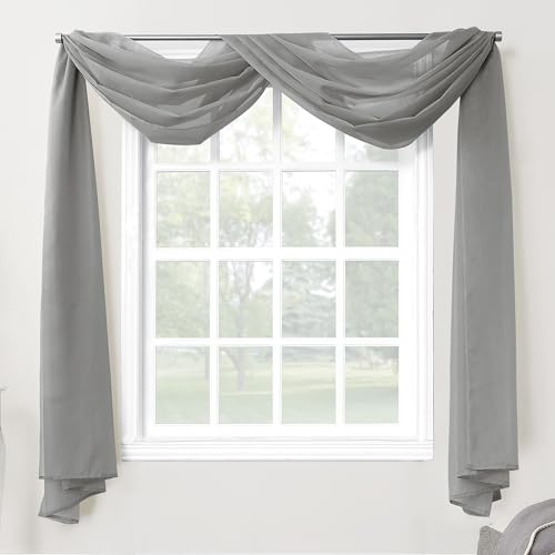918 53566 Emily Voile Curtain, charcoal, Valance Scarf - Auto & Moto Amazon Royaume-Uni à 31.78€