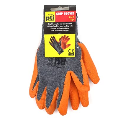 PTI 12 Pairs Latex Grip Gloves Large for Builders Gardeners... - Maison & Cuisine Amazon Royaume-Uni à 1.11€