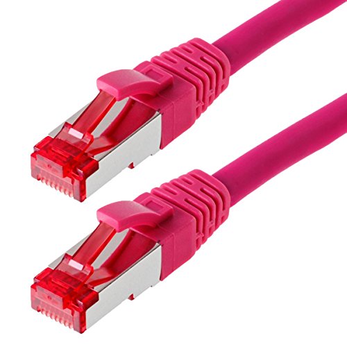 Helos Câble Patch Cat. 6 (S/FTP, PIMF) 0,25 m Magenta - Animalerie Amazon France à 1.23€