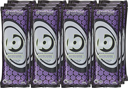 King Soba - Organic Black Rice Noodles - 250g (Case of 12) - Épicerie Amazon Royaume-Uni à 9.99€