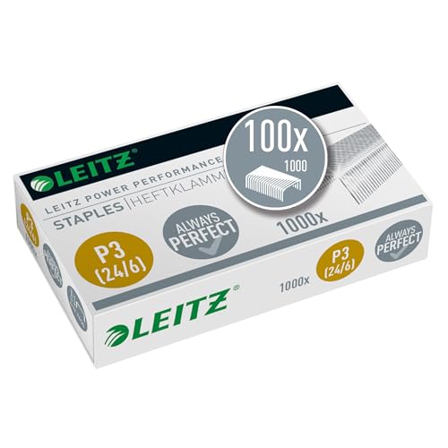 Leitz Power Performance 557000000 Lot de 100 agrafes P3... - Fournitures Bureau Amazon France à 17.67€